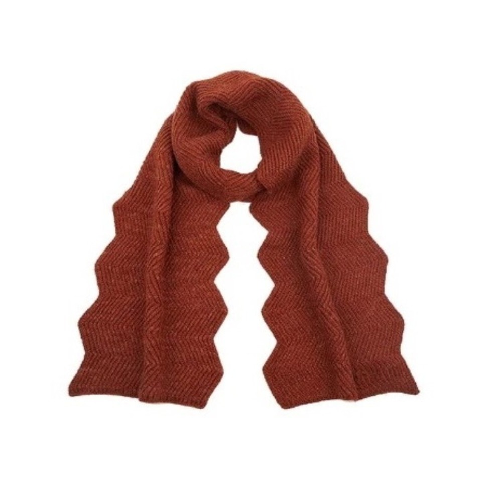 New C.C Beanie Chevron Knit Scarf 86x11 SF9000 Rust Orange #98131